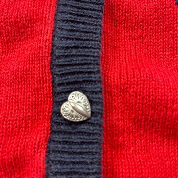 Vintage Cat Cardigan Sweater Medium Knit Heart Button Quirky Kitsch - Picture 4 of 10